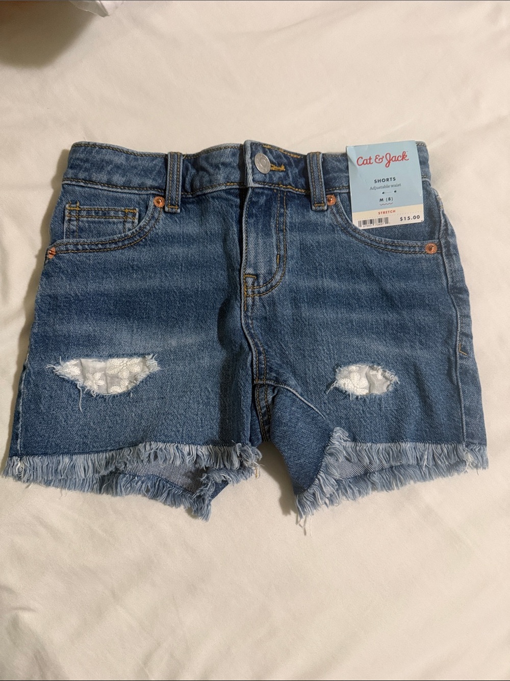 🆕 Cat & Jack Frayed Hem Distressed Denim Shorts